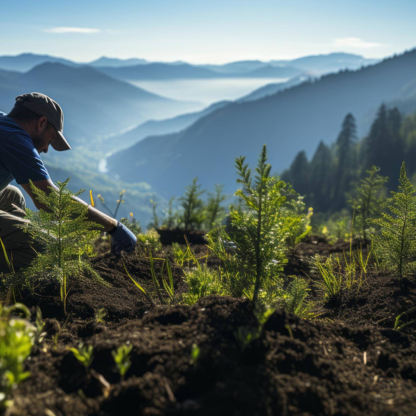 KI Bild: Aufforstung im Wald mit Jungbäumen © AdobeStock_658163504_KI | © AdobeStock KI Ob Beratung, Terminvereinbarung oder direkte Unterstützung – wir sind Ihr Ansprechpartner rund um Forst und Wald.