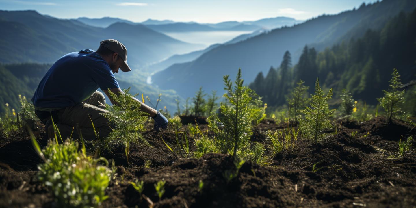 KI Bild: Aufforstung im Wald mit Jungbäumen © AdobeStock_658163504_KI | © AdobeStock KI Ob Beratung, Terminvereinbarung oder direkte Unterstützung – wir sind Ihr Ansprechpartner rund um Forst und Wald.